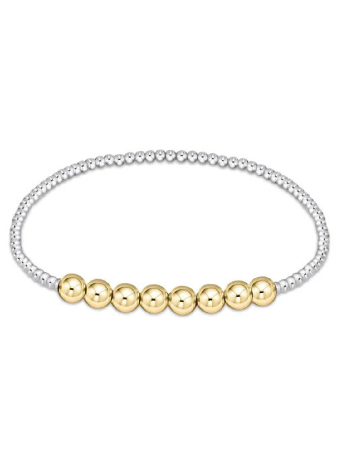 Classic Gold Beaded Bliss 2.5mm Bead Bracelet - 5mm Mixed Metal