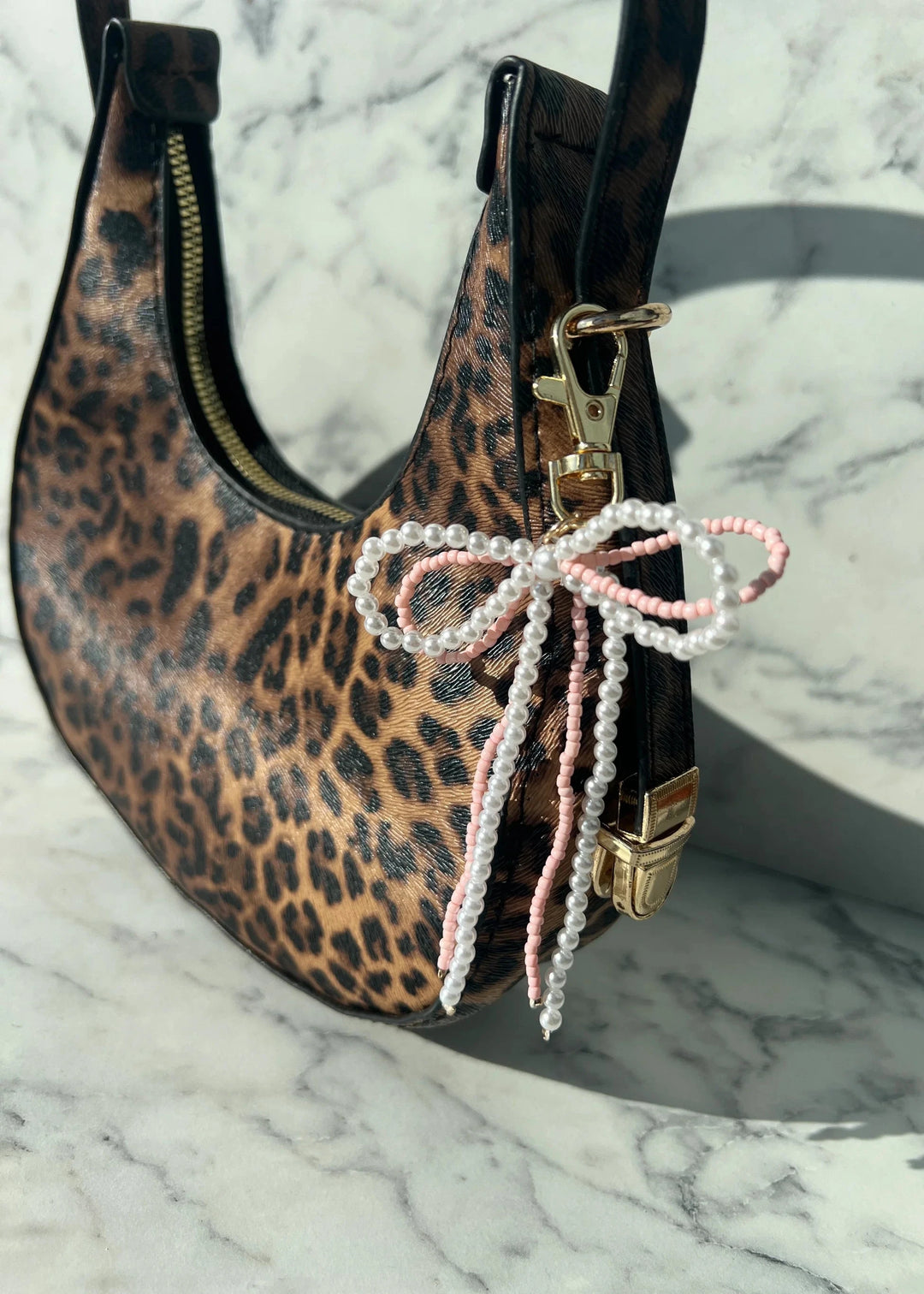 Georgia Pink & Pearl Bow Bag Charm