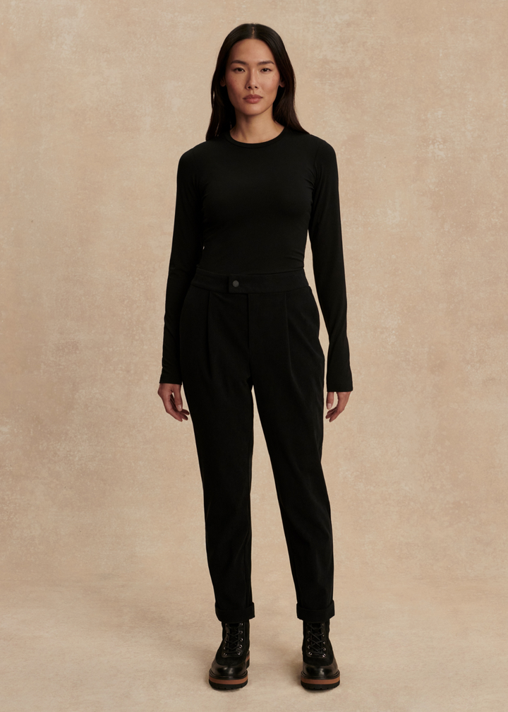 Varley Edna Long Sleeve Fitted Tee - Black