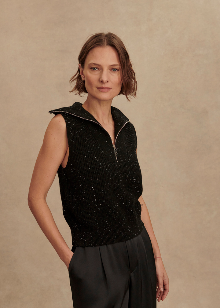 Varley Hally Half Zip Rib Vest