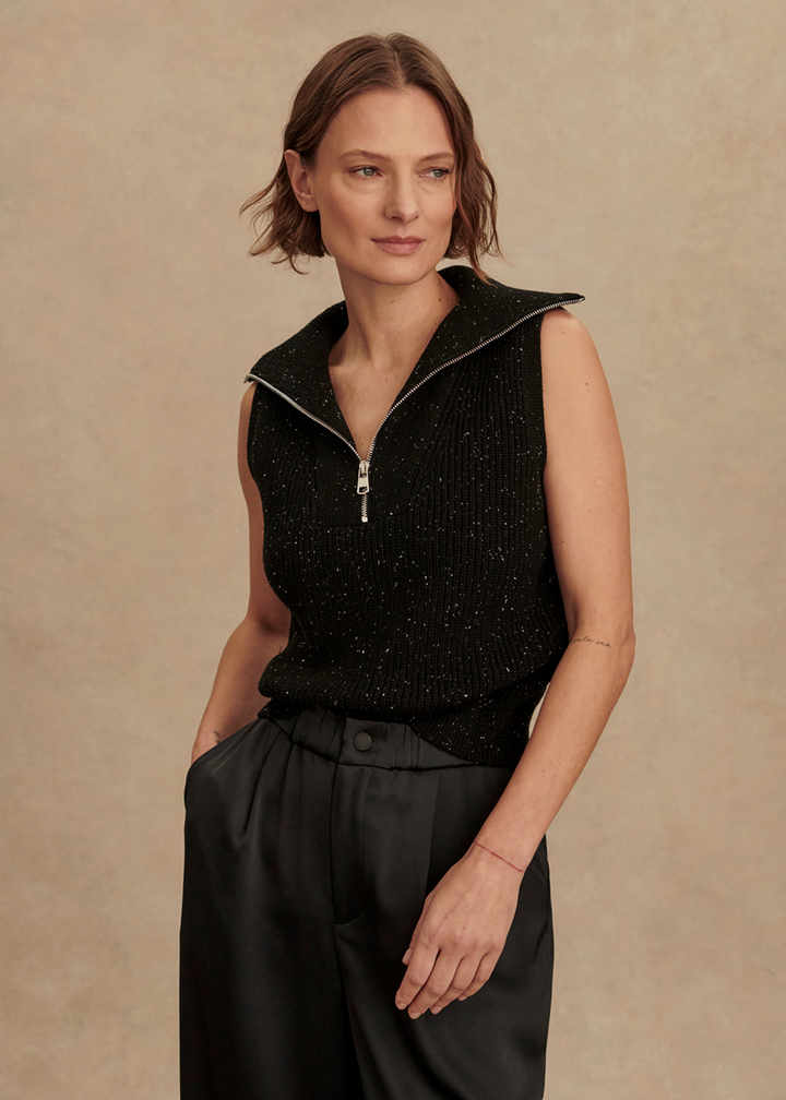 Varley Hally Half Zip Rib Vest