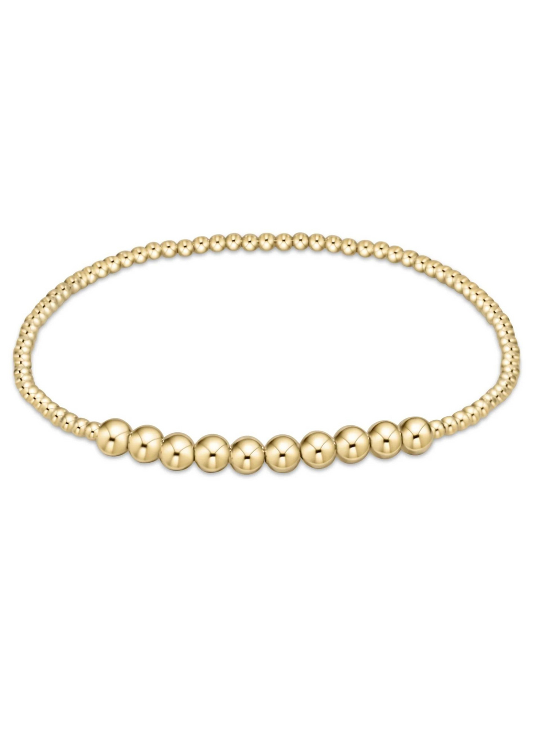 Classic Gold Beaded Bliss 2mm Bead Bracelet - 4mm Gold