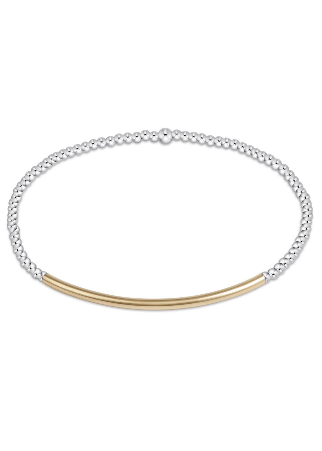 enewton Designs Classic Sterling Mixed Metal 2mm Bead Bracelet - Bliss Bar Gold