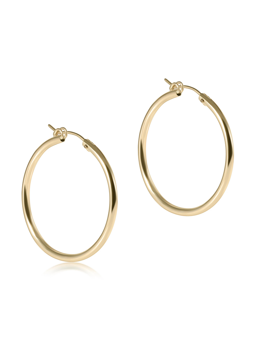 Round Gold 1.25" Hoop - Smooth