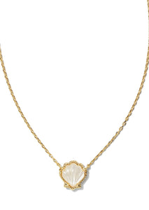 Kendra Scott Brynne Shell Short Pendant Necklace - Gold/Ivory Mother of Pearl