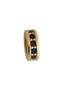 Allison Avery  Spacer Bead - Gold/Sapphire