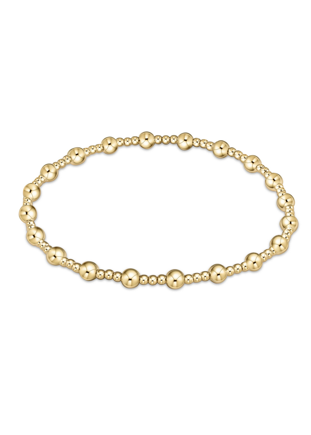 Classic Sincerity Pattern 4mm Bead Bracelet - Gold