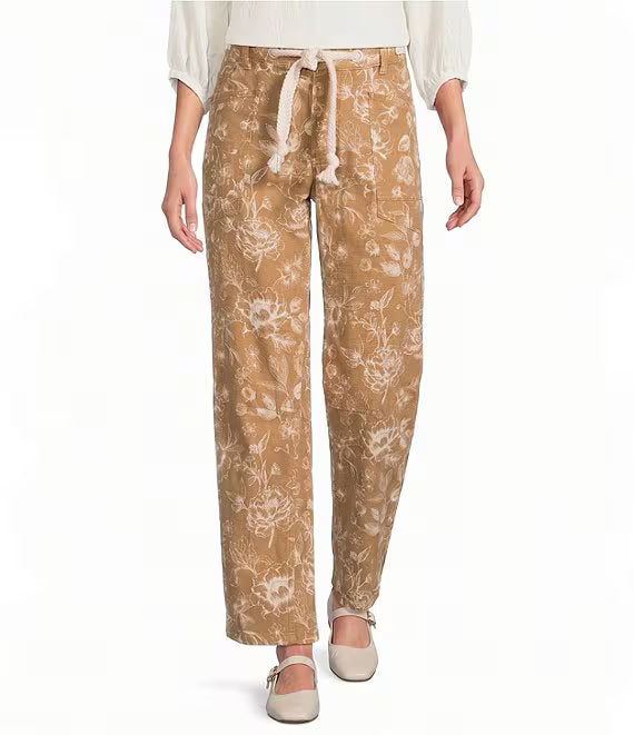Gypsy Printed Barrel Jeans
