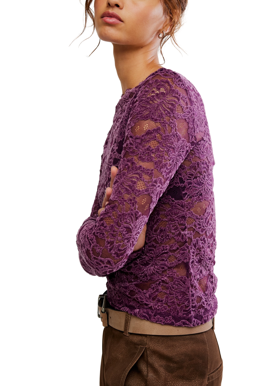 Free People Raising Eyebrows Lace Top