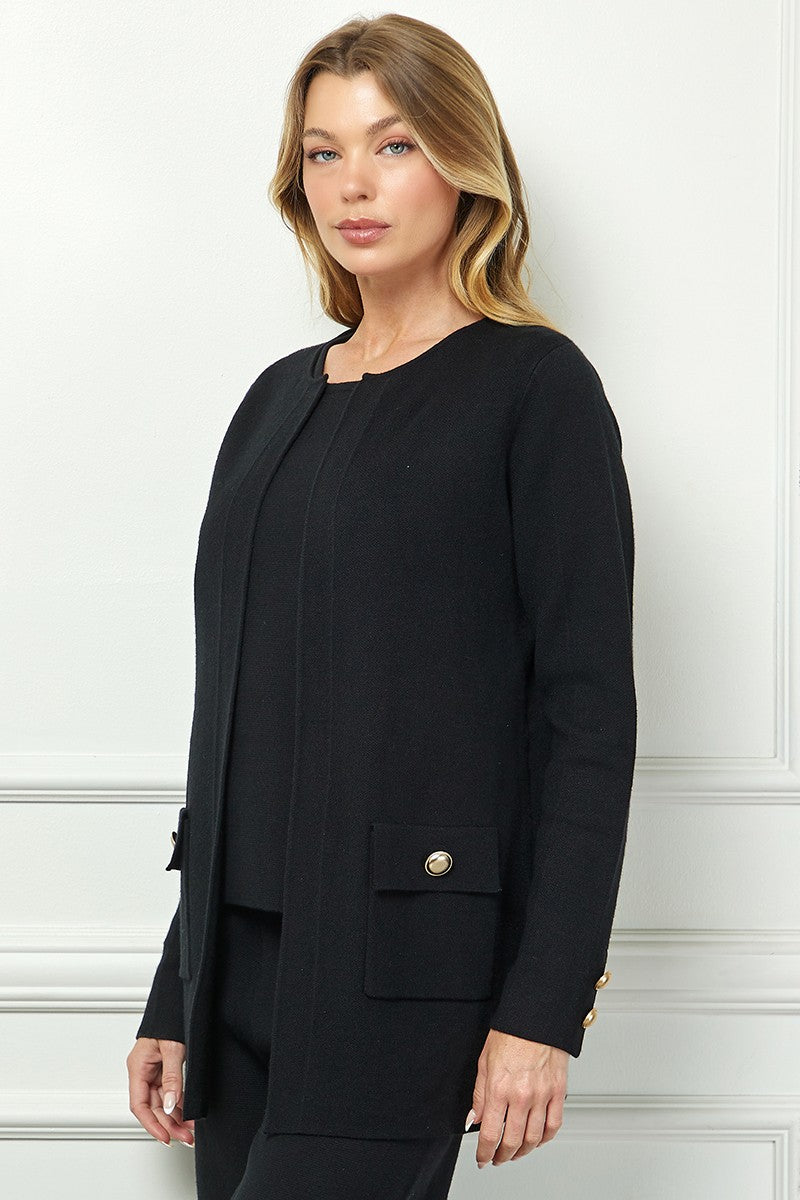 Gloria Gold Button Cardigan