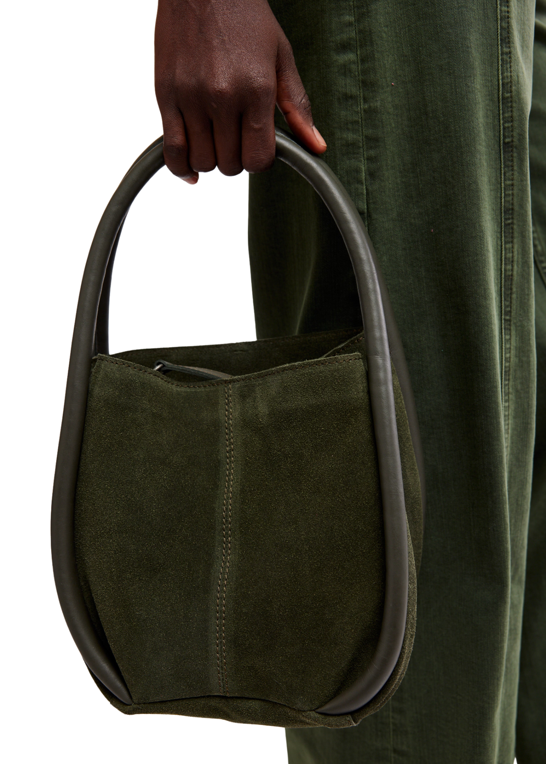 Free People Barlow Bucket Bag - Dark Olive