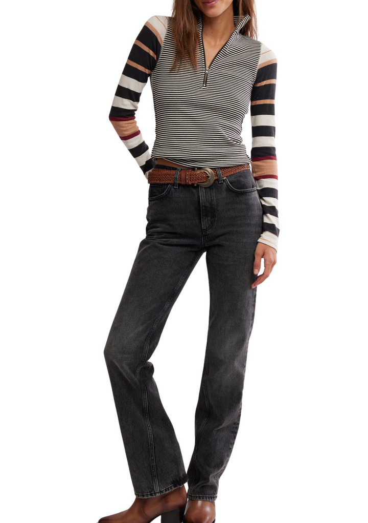 Free People Avery Zip Up Top