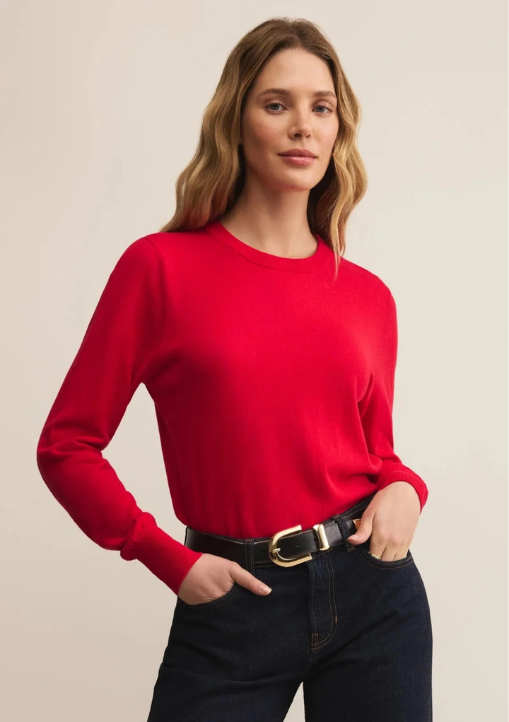 Z Supply The Perfect Layer Sweater - Festive Red