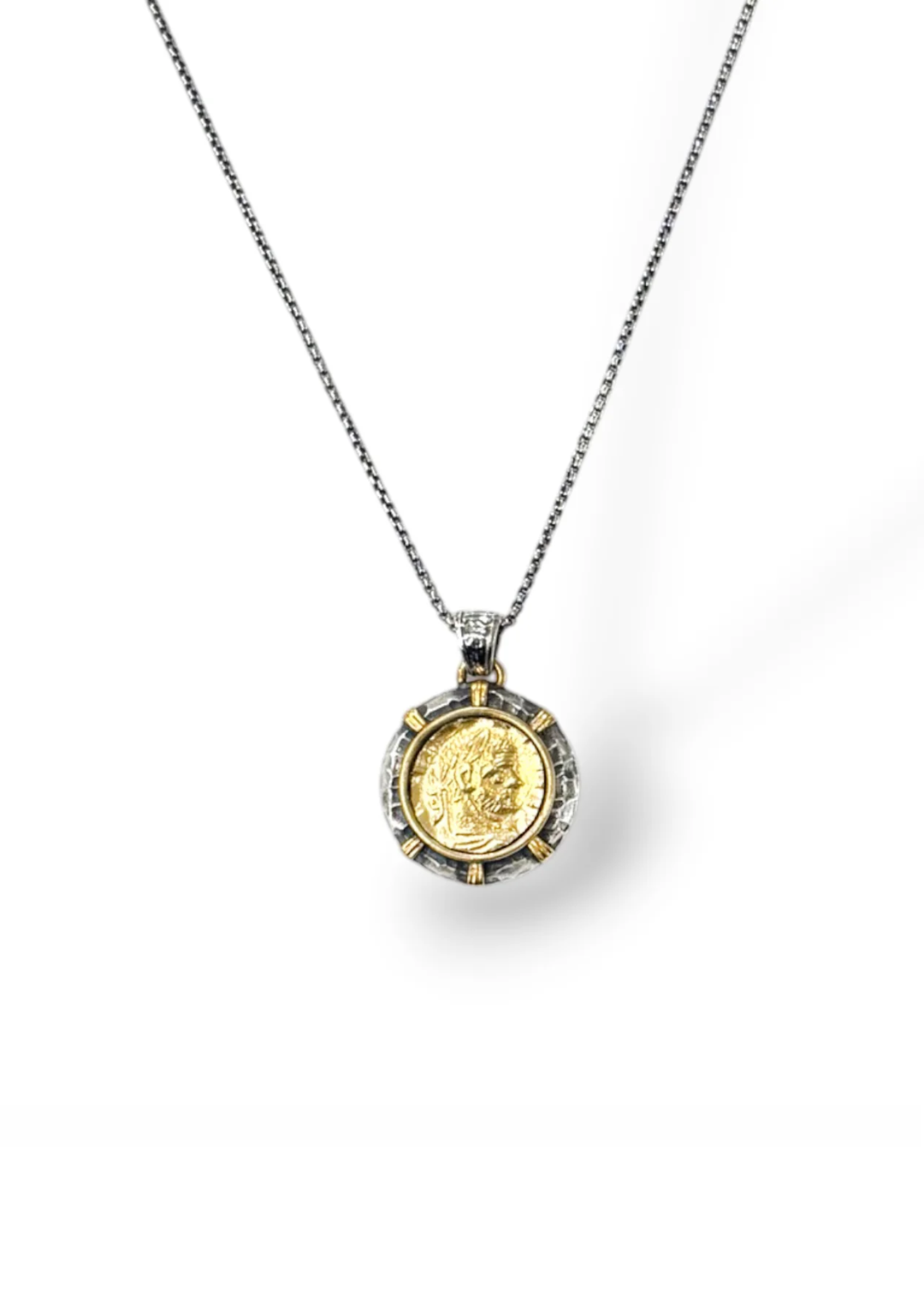 Tat2 Designs Two-Tone Elara Coin Necklace