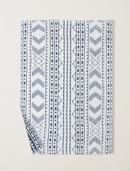 CozyChic Artisan Throw - Pearl/Smokey Blue