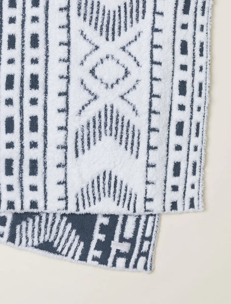 CozyChic Artisan Throw - Pearl/Smokey Blue