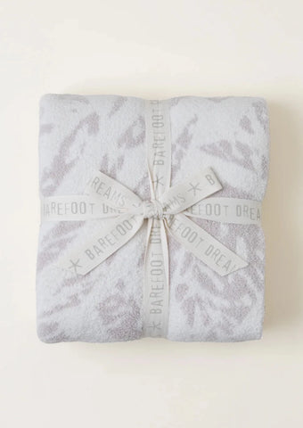 CozyChic Animal Stripes Throw - Cream/Stone