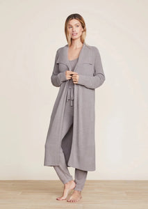 CozyChic Ultra Lite Wide Collar Long Cardi - Pewter