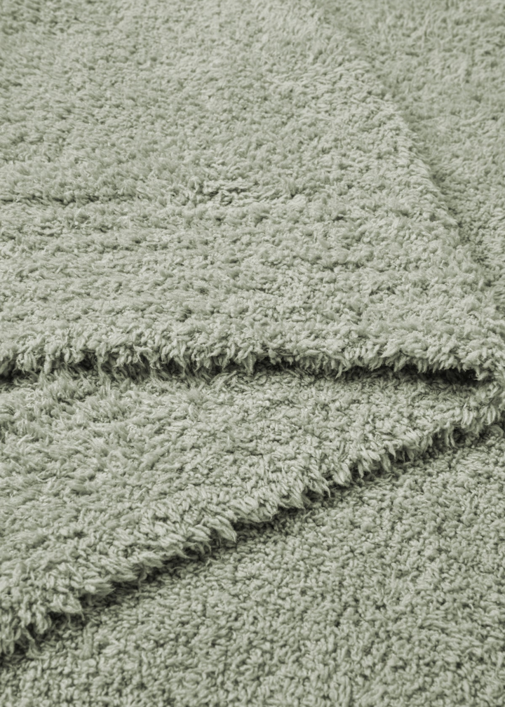 Close up of a green blanket