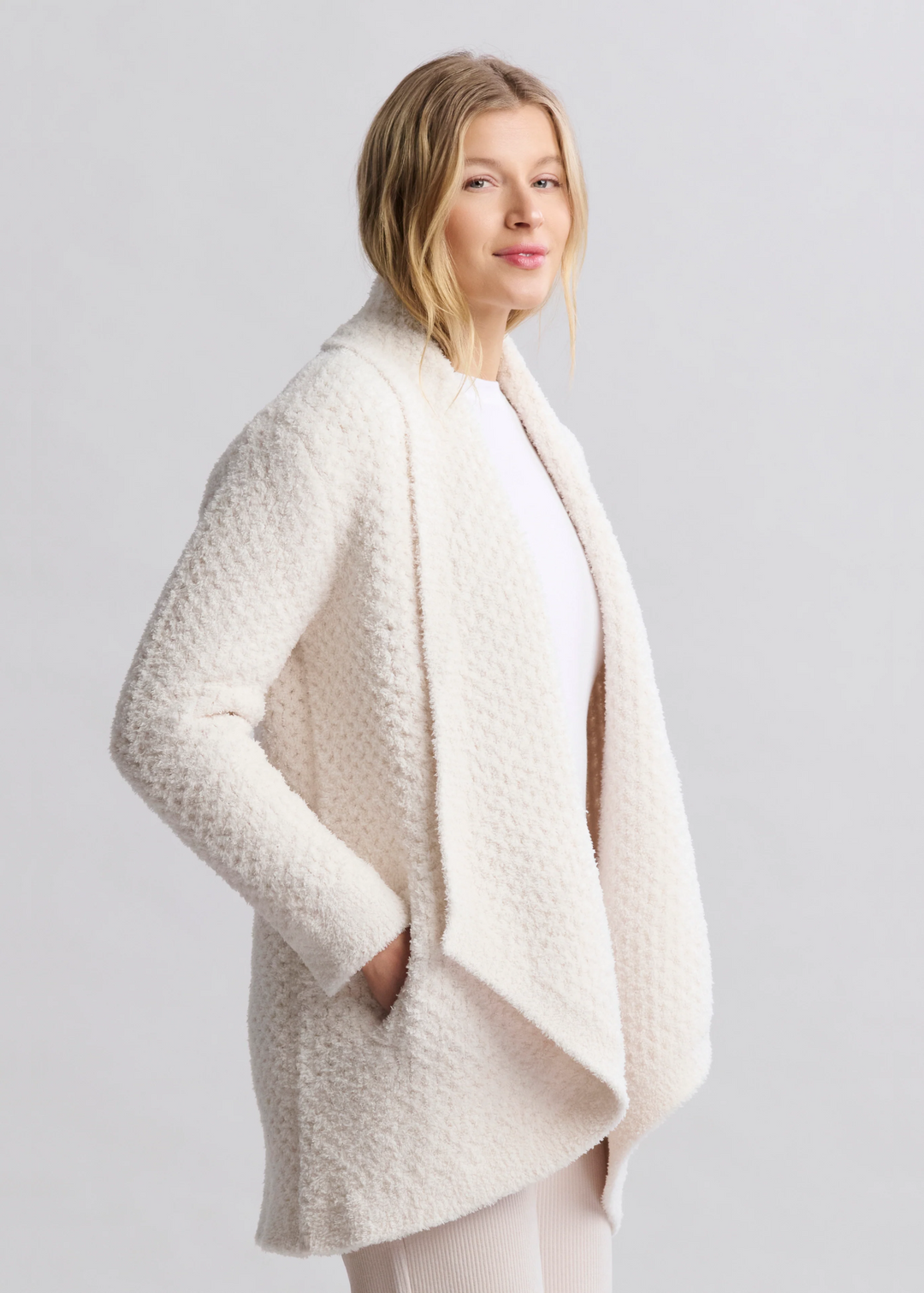 Barefoot Dreams CozyChic Honeycomb Shawl Cardigan