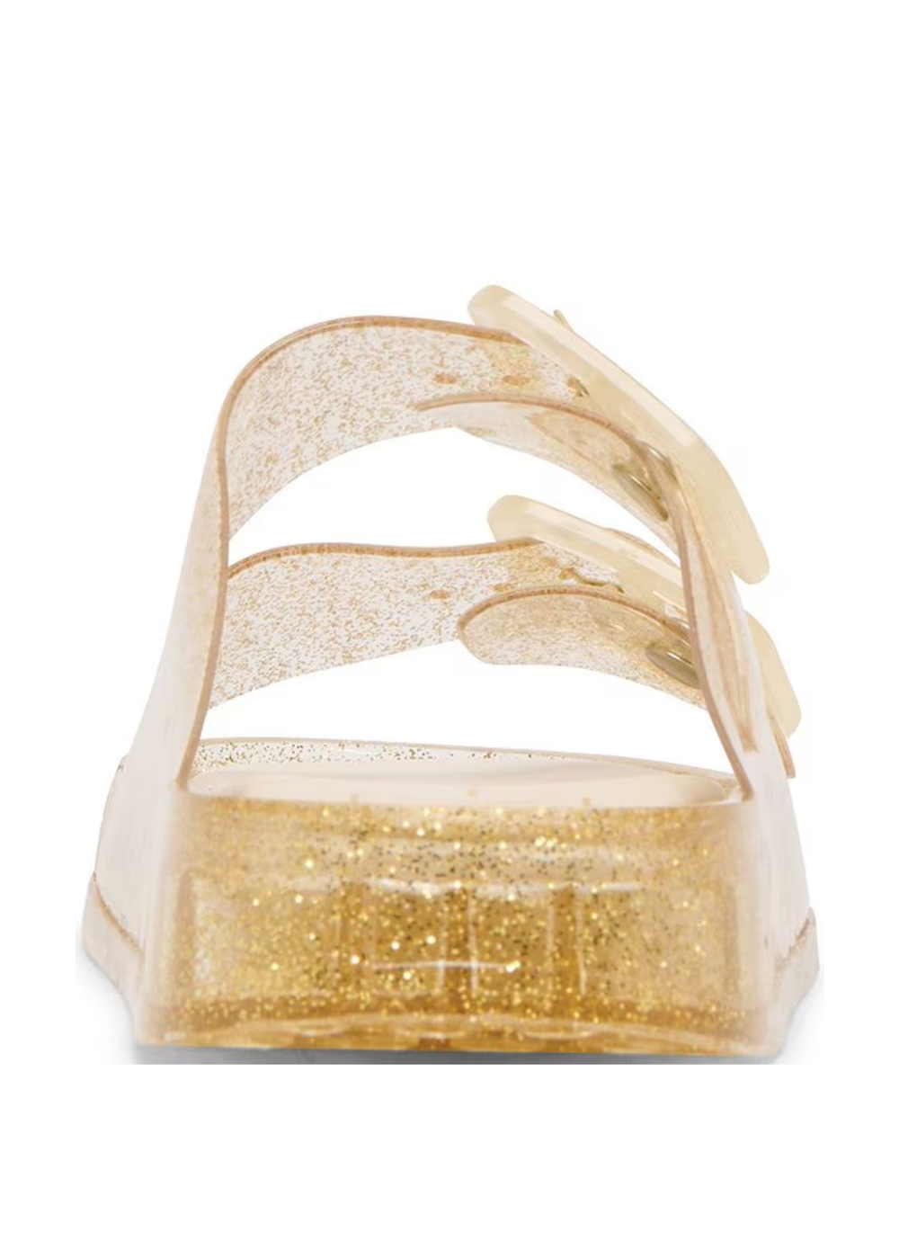 Gold speckled plastic sandal