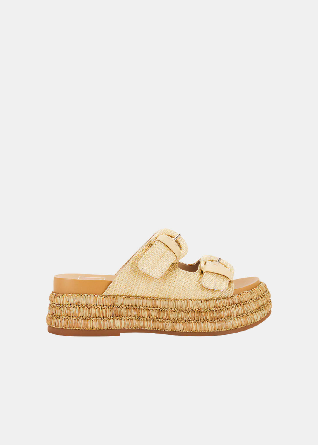 natural woven 2 strap wedge sandals with raffia sole