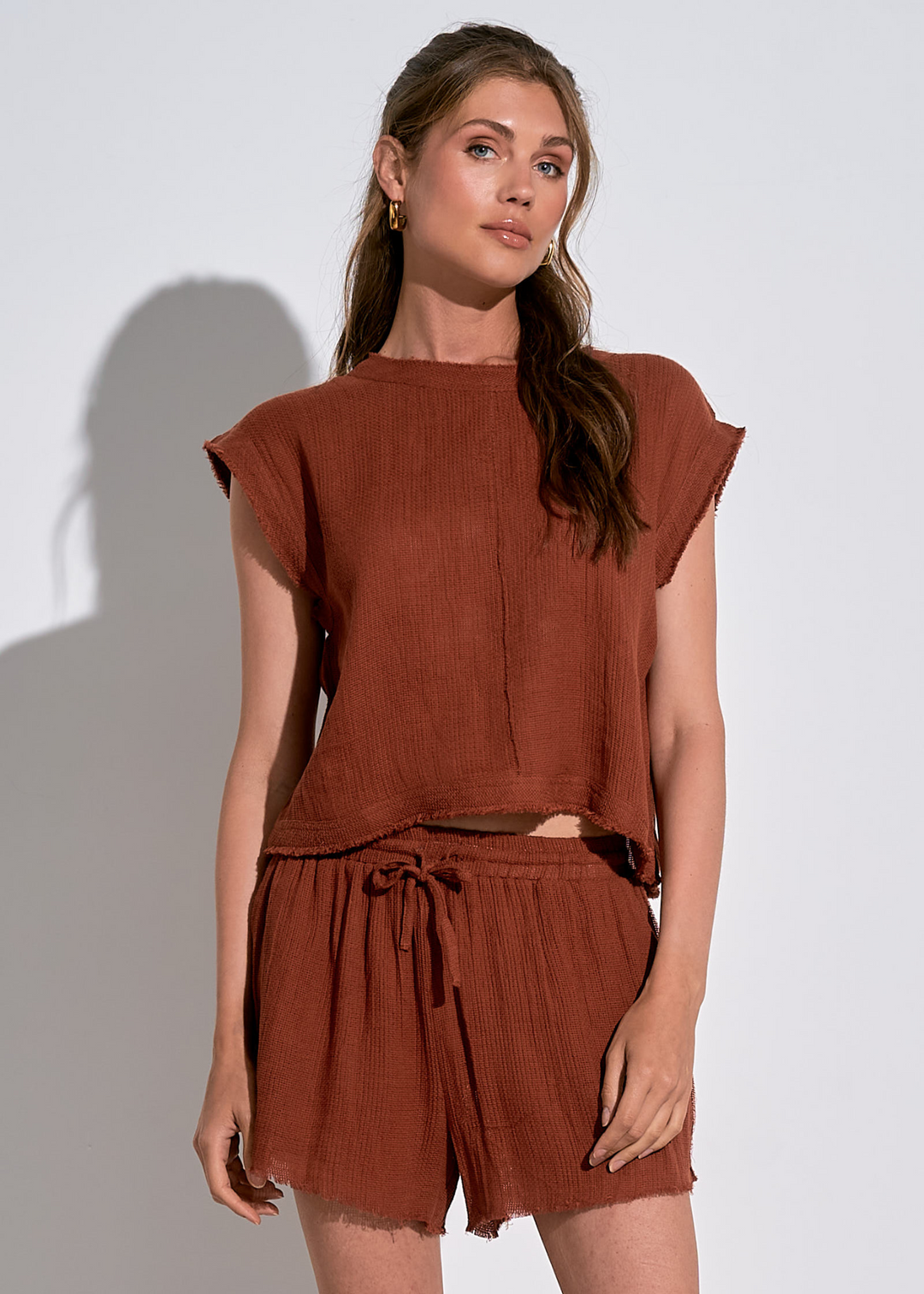 Elan Ashley Top in Rust