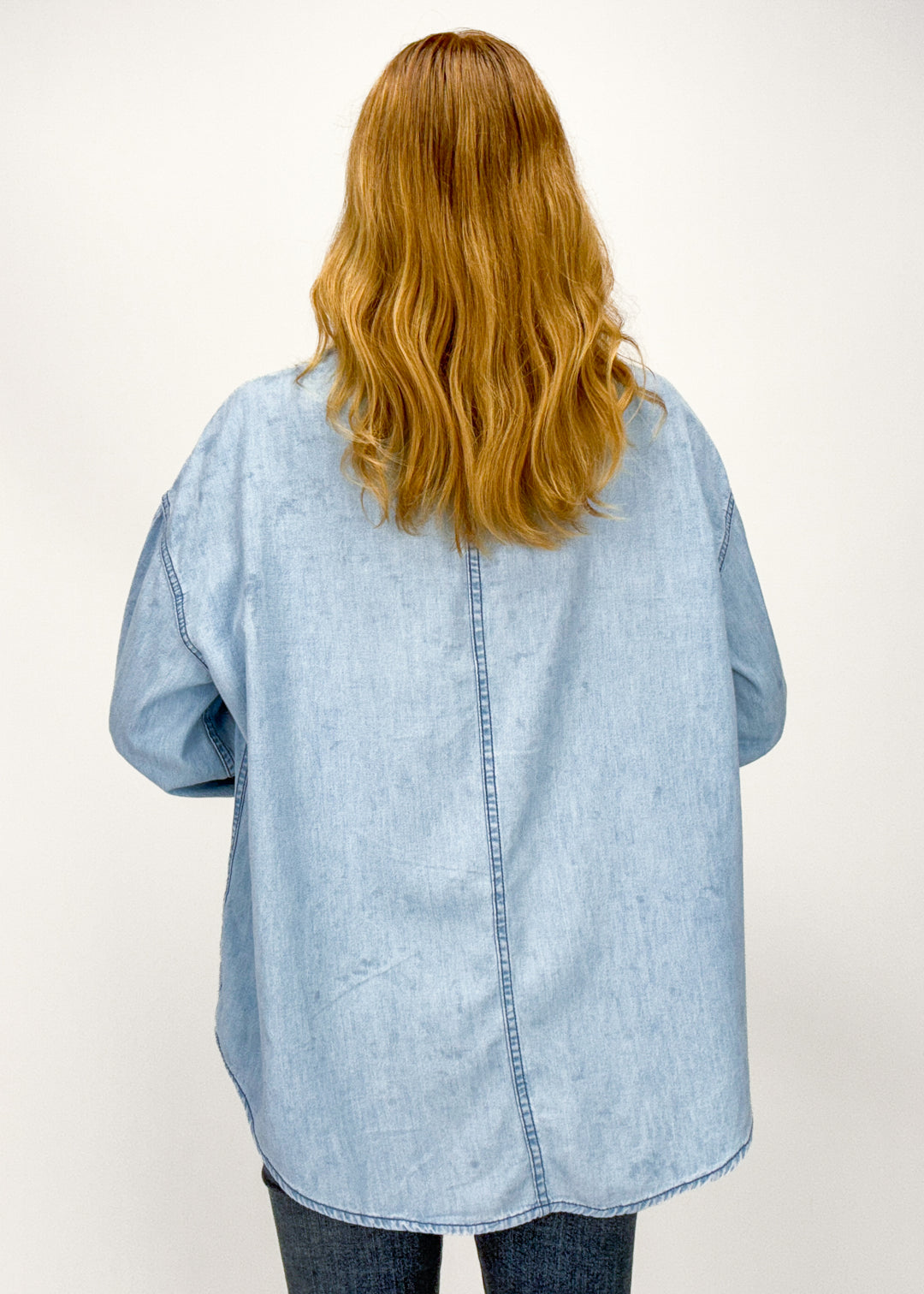 Free People Denim Dreaming Pullover