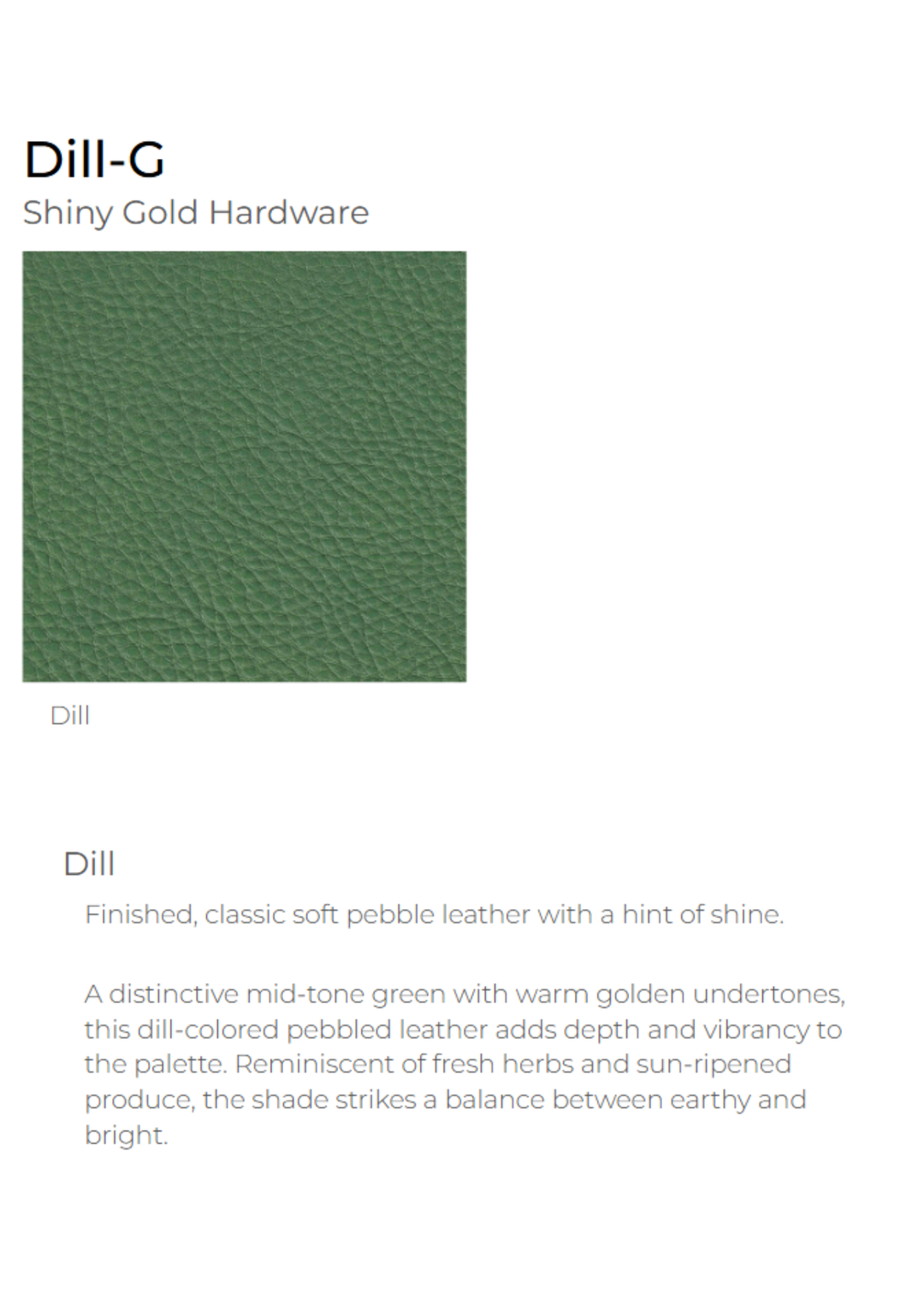 Graphic about green leather with gold hardware