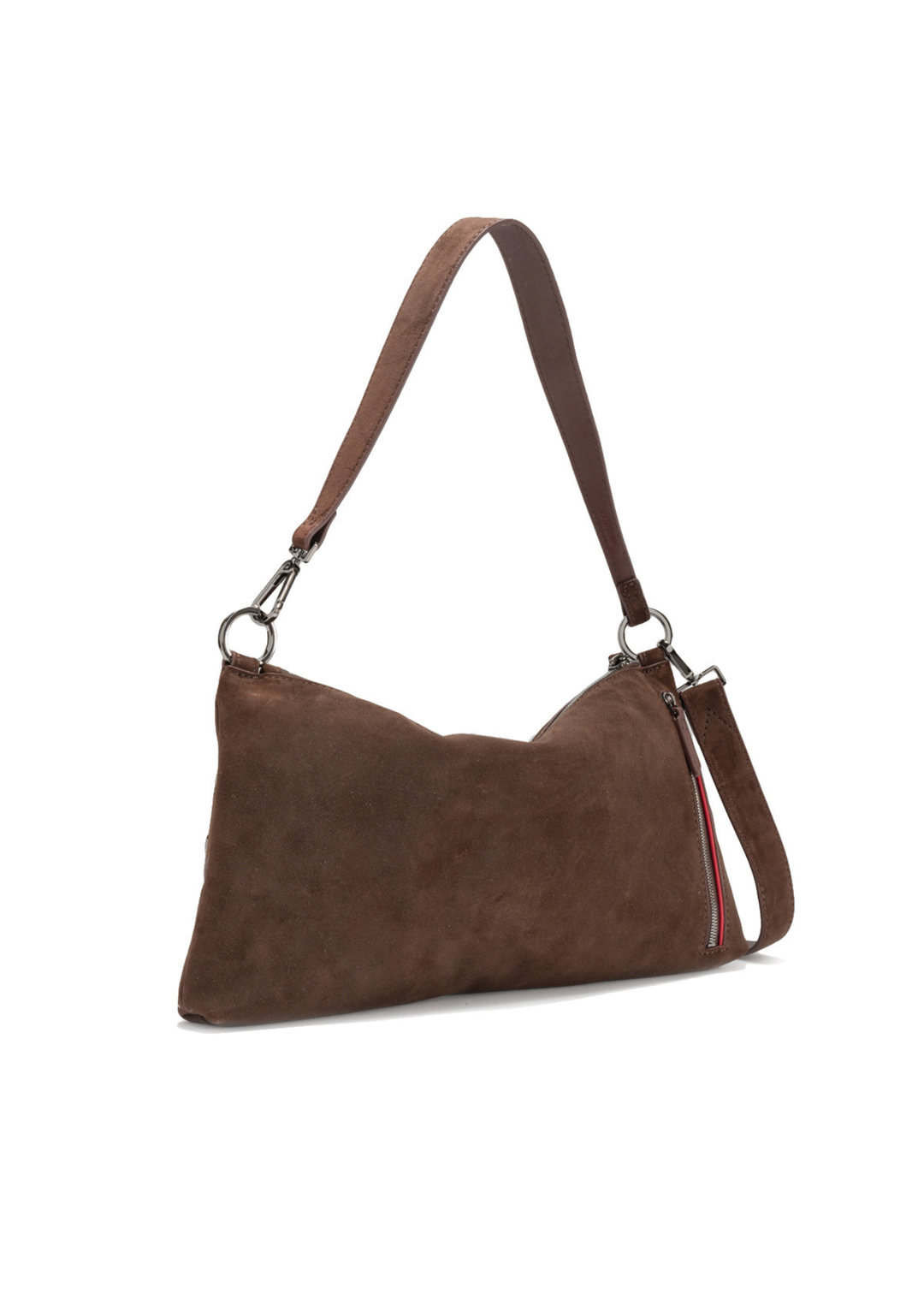 Hammitt Kyle Medium Handbag - Belted Suede/Gunmetal