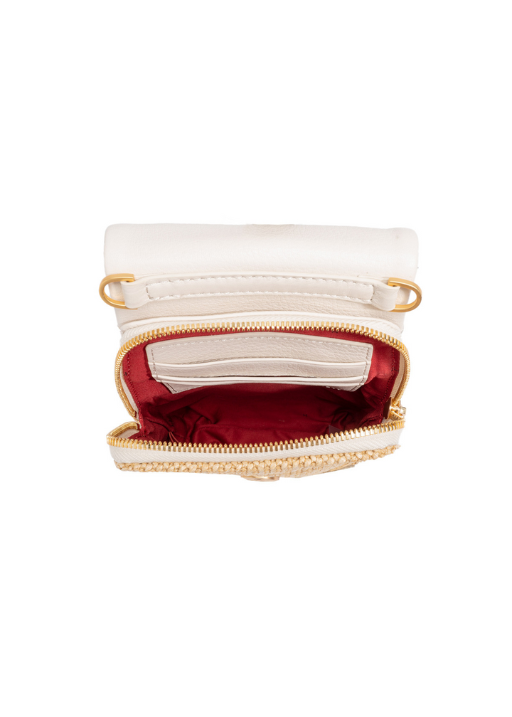 Hammitt VIP Mobile Bag - Calla Lily White Raffia