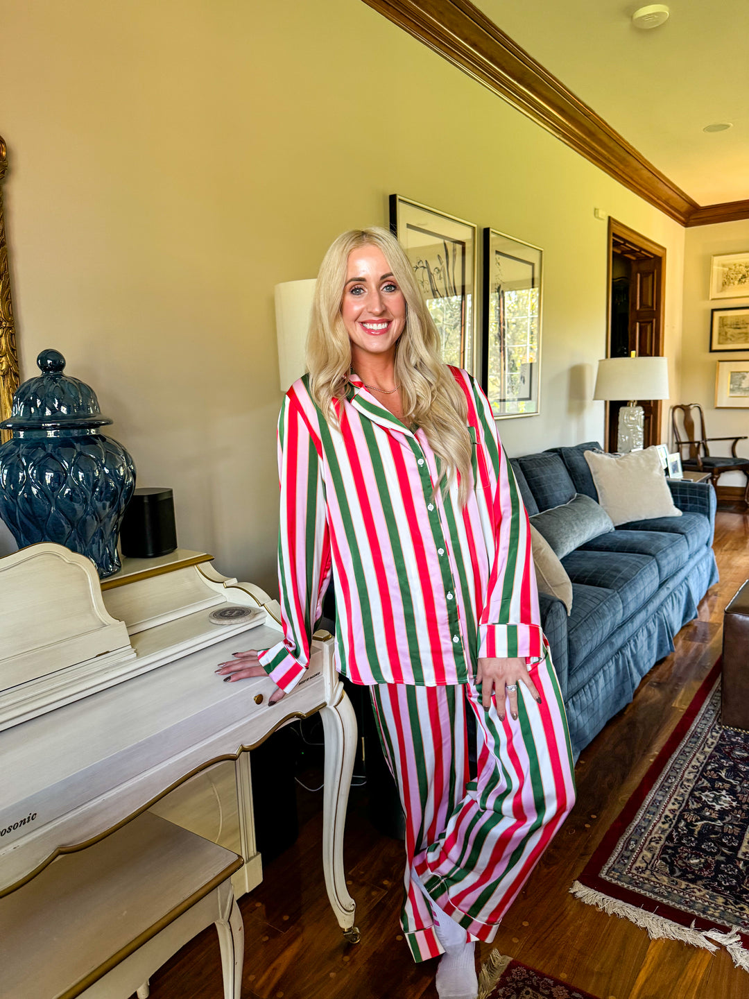 Show Me Your Mumu Classic Pj Set - Jolly Stripes Silky