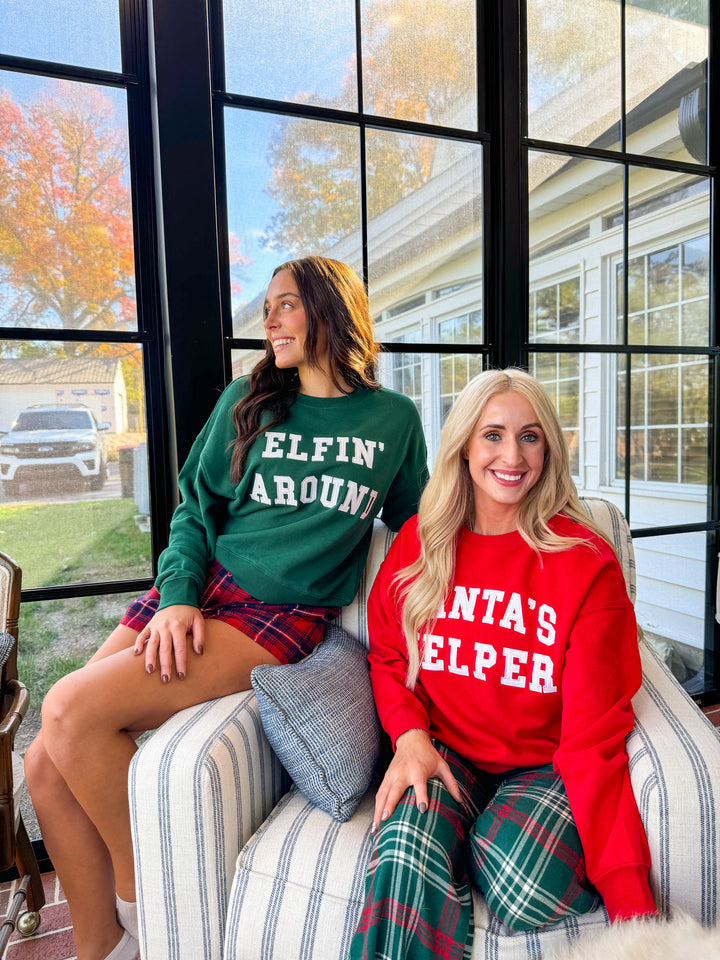 Z Supply Holiday Sweatshirt - Santa's Helper