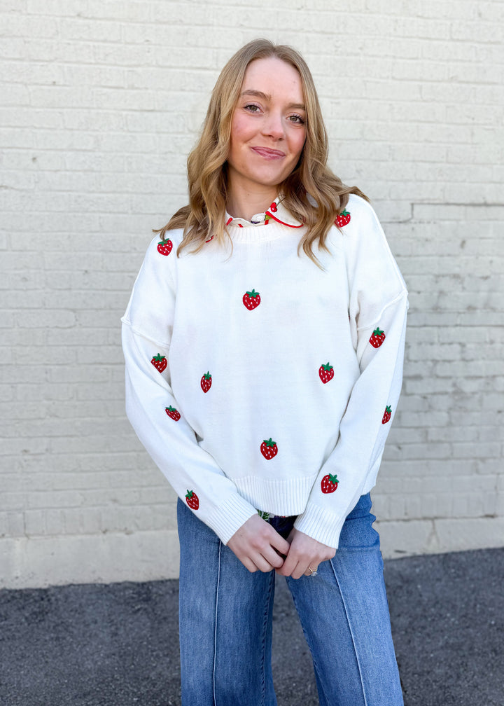 Sasha Strawberry Sweater