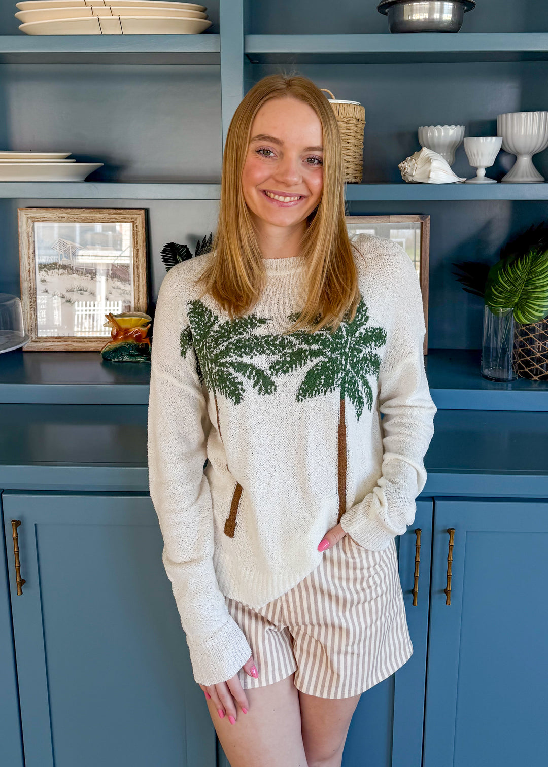 Show Me Your Mumu Woodsy Sweater - Palm Tree Graphic Knit