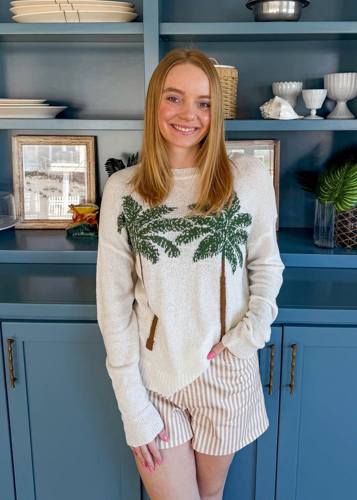 Show Me Your Mumu Woodsy Sweater - Palm Tree Graphic Knit