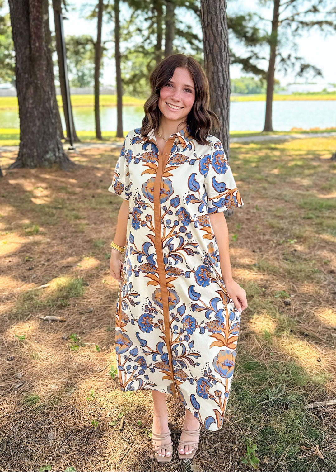 Audrey Floral Midi Dress