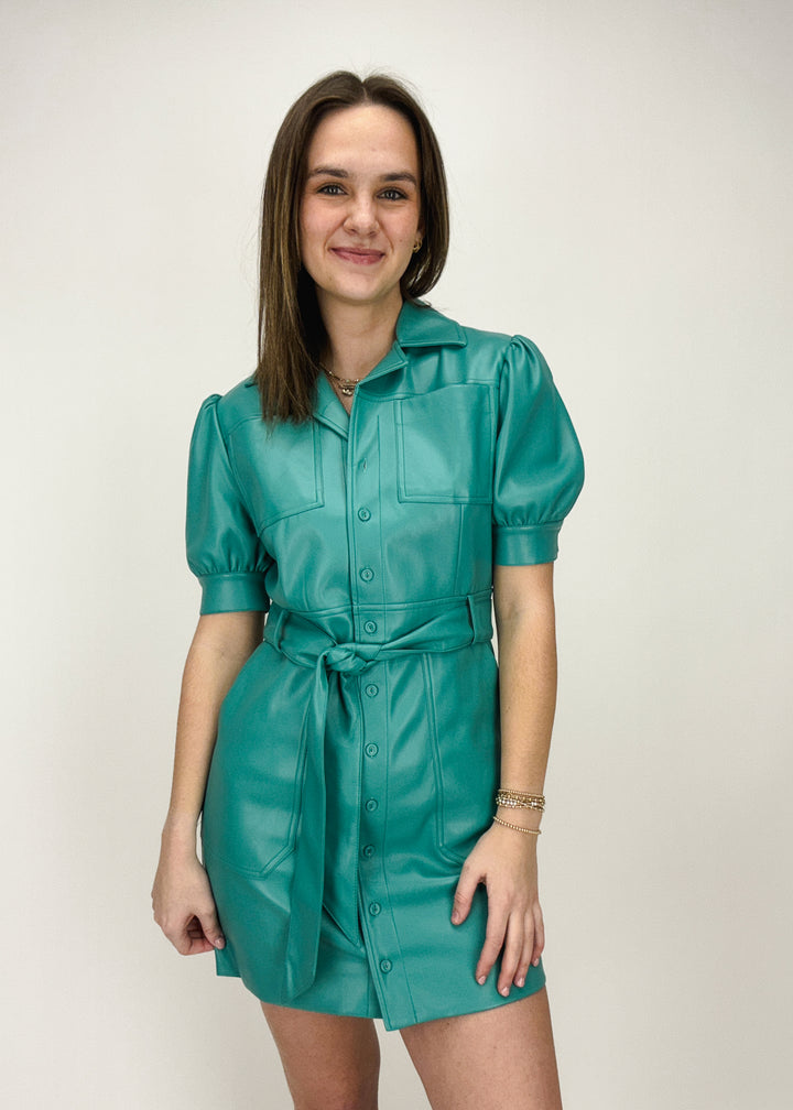 Dolce Cabo Masyn Faux Leather Dress