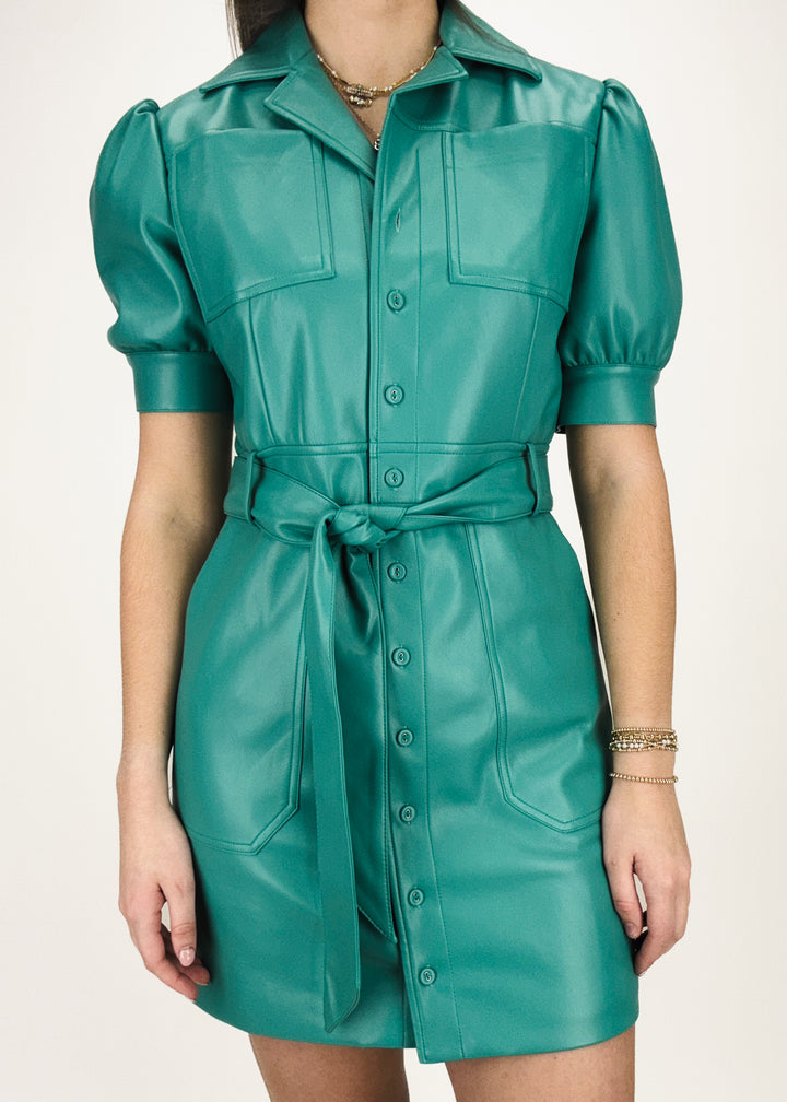 Dolce Cabo Masyn Faux Leather Dress