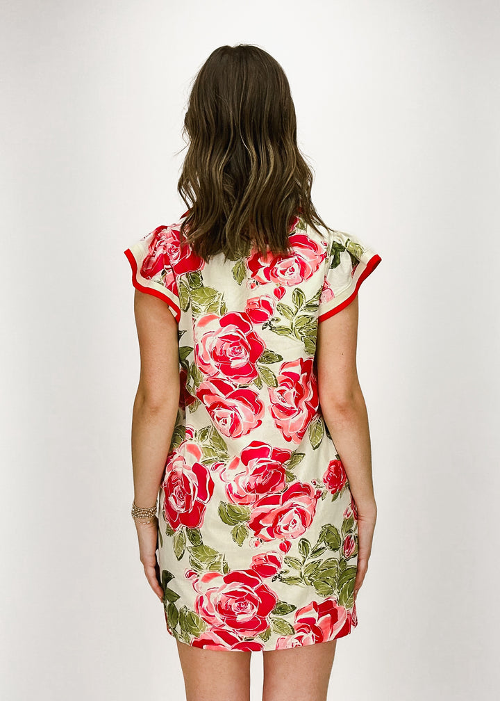 Rose Collared Dress