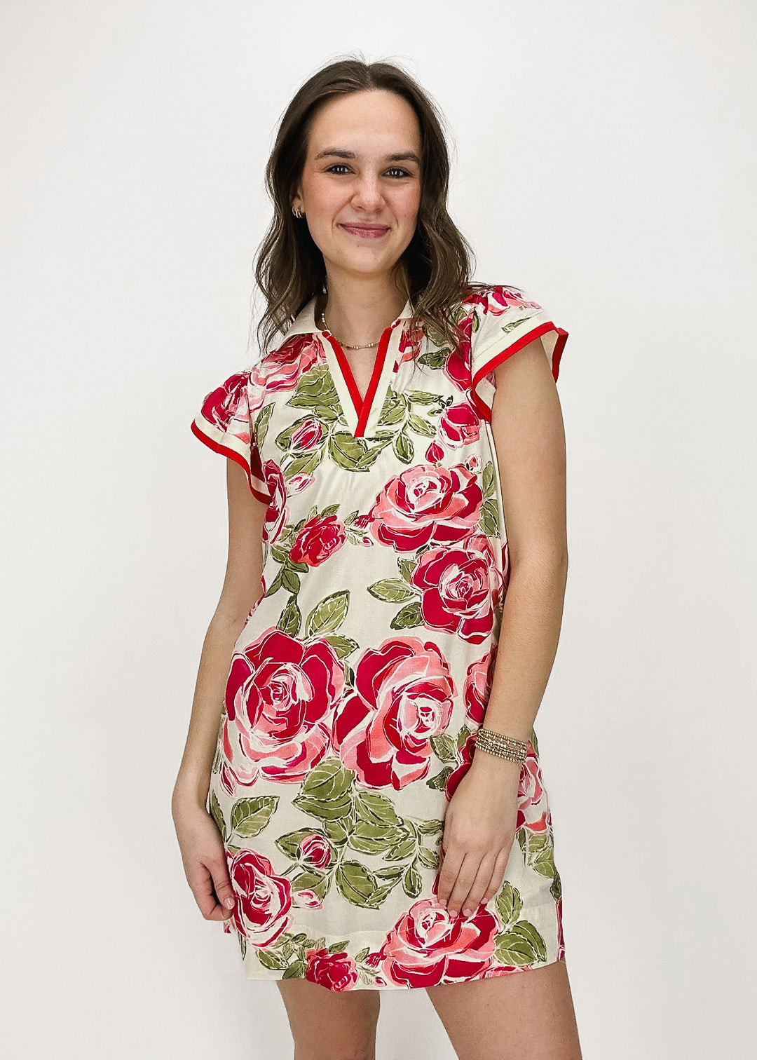 Rose Collared Dress
