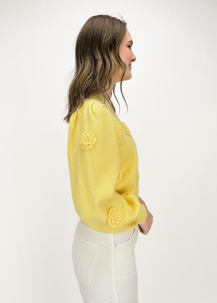 Daisy Puff Sleeve Sweater