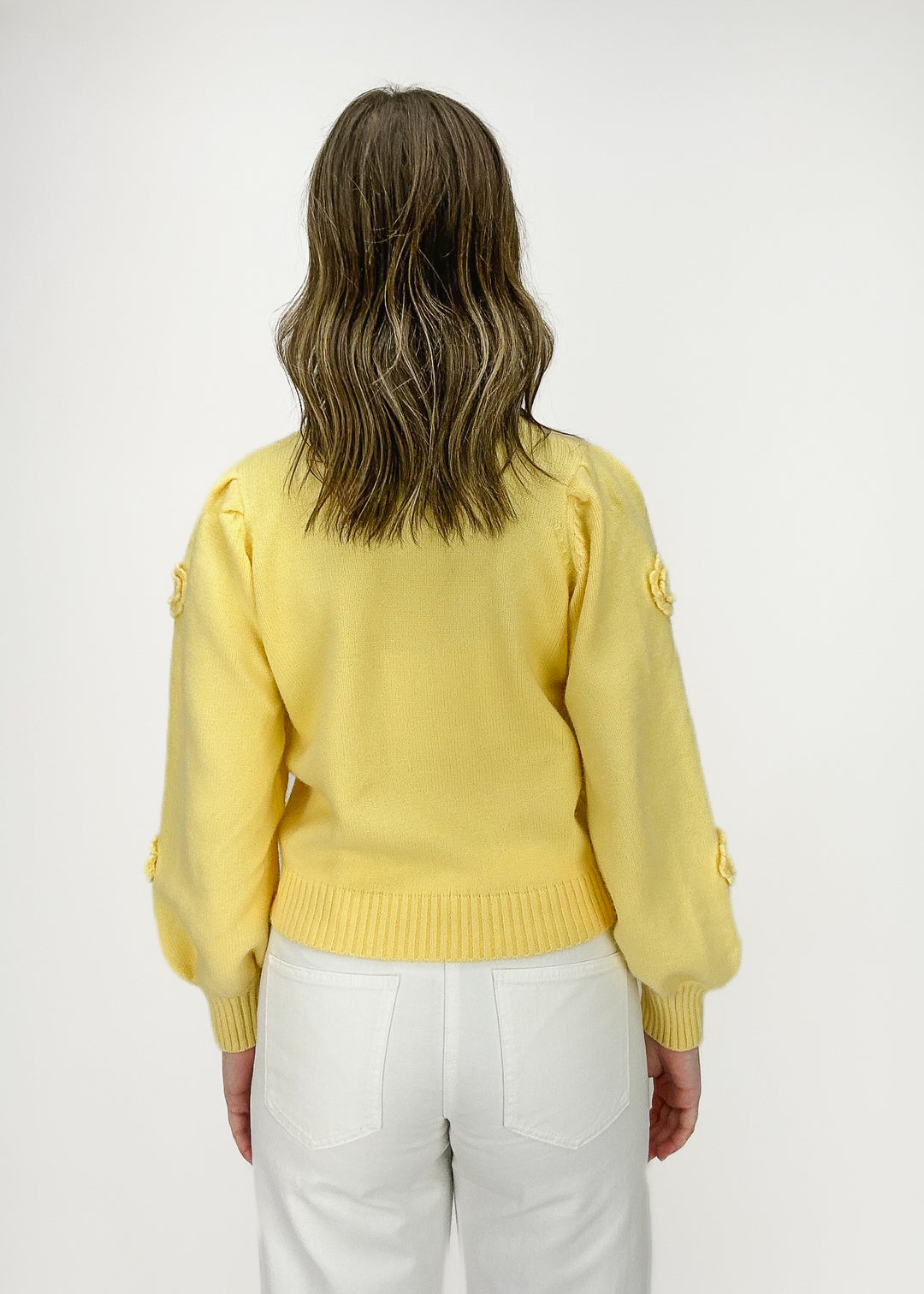 Daisy Puff Sleeve Sweater