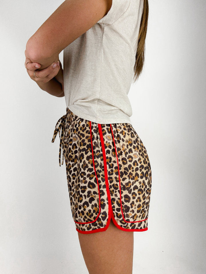 Terri Leopard Shorts