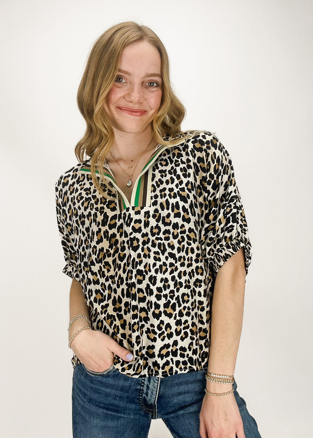 Kelly Leopard Print Top