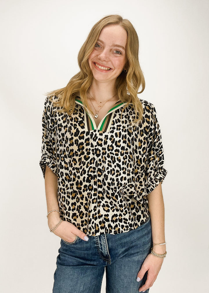 Kelly Leopard Print Top