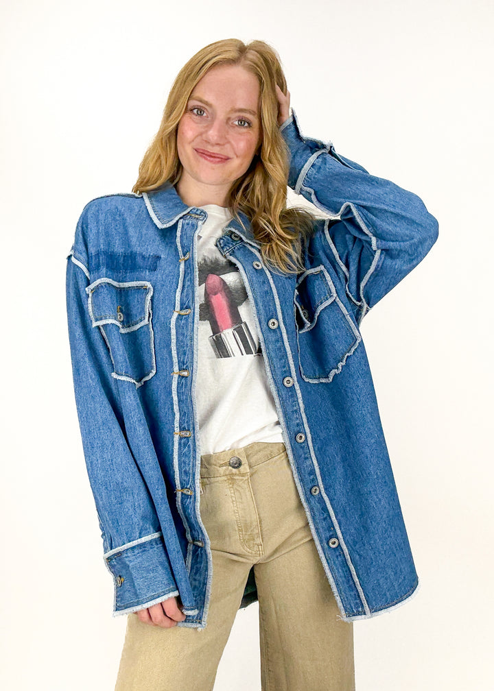 Teddy Denim Shacket