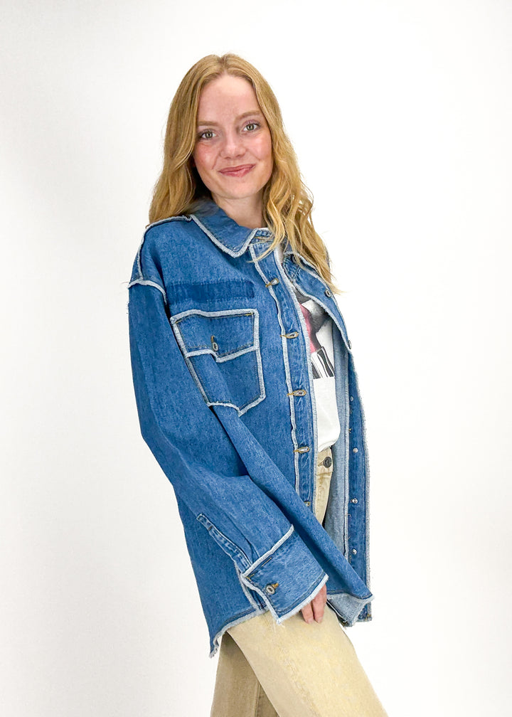 Teddy Denim Shacket