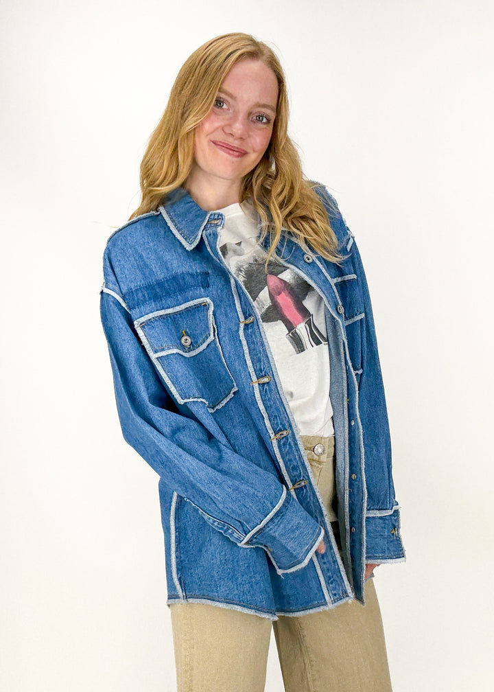 Teddy Denim Shacket