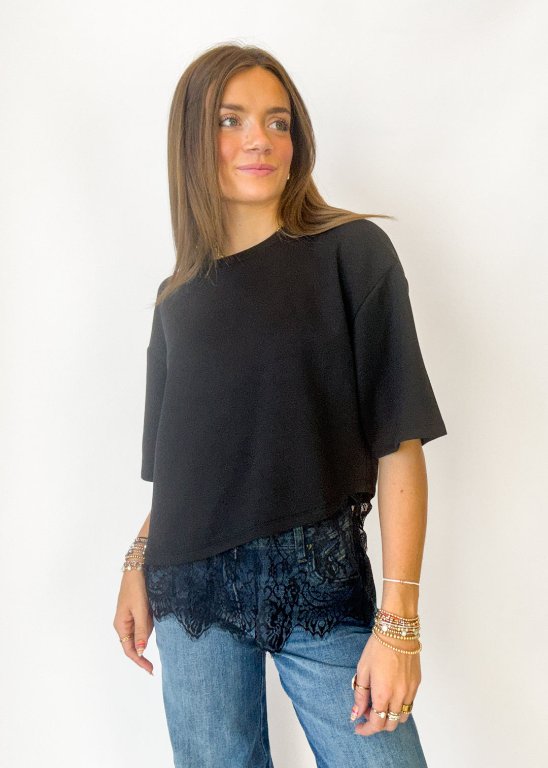 Lovely Lace Top - Black